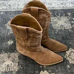 Marc Fisher Suede Cowboy Boots